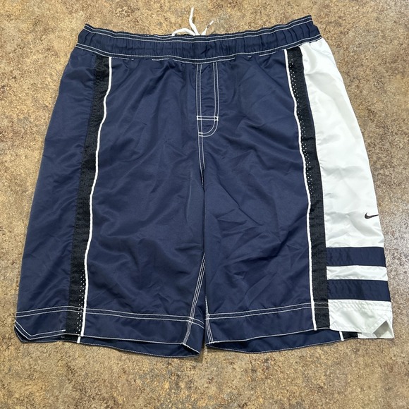 Nike Other - Y2k Vintage Nike Boardshorts Size Xl (36) Blue Surf Swim Trunks